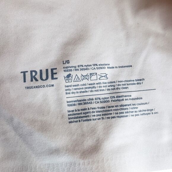 TRUE & CO Womens L Everbody Scoop Bralette Tan Brown Removable Pads Adjustable - Picture 9 of 9